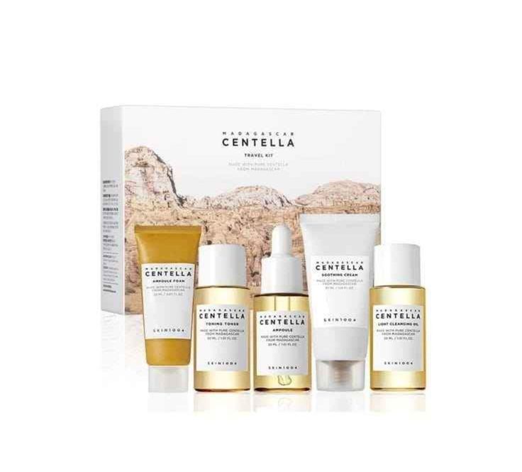 Kit de Viaje - Ampolla, Tónico, Crema, Aceite Limpiador Madagascar Centella Travel Kit